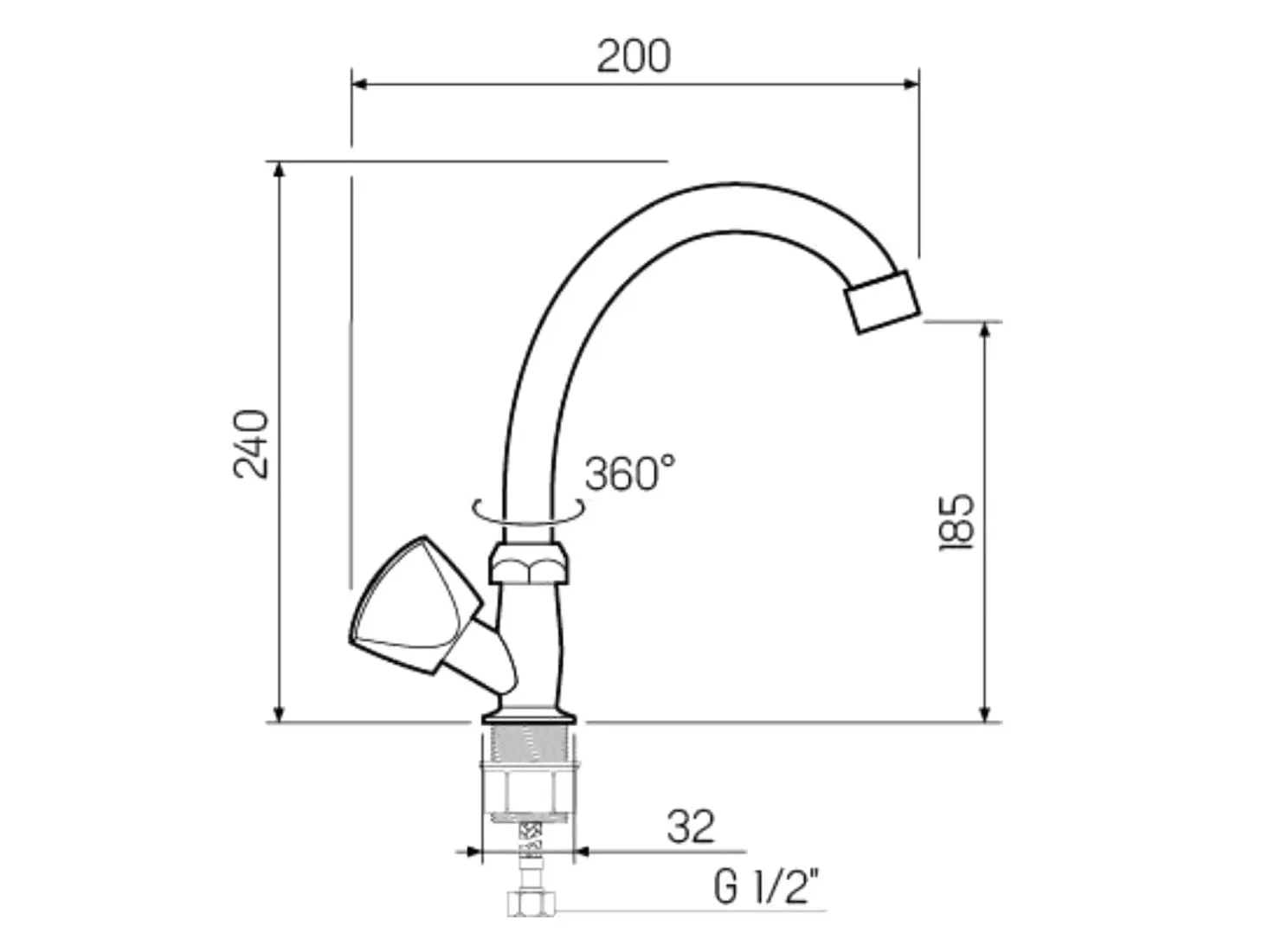 Смеситель РМС SL119-270F