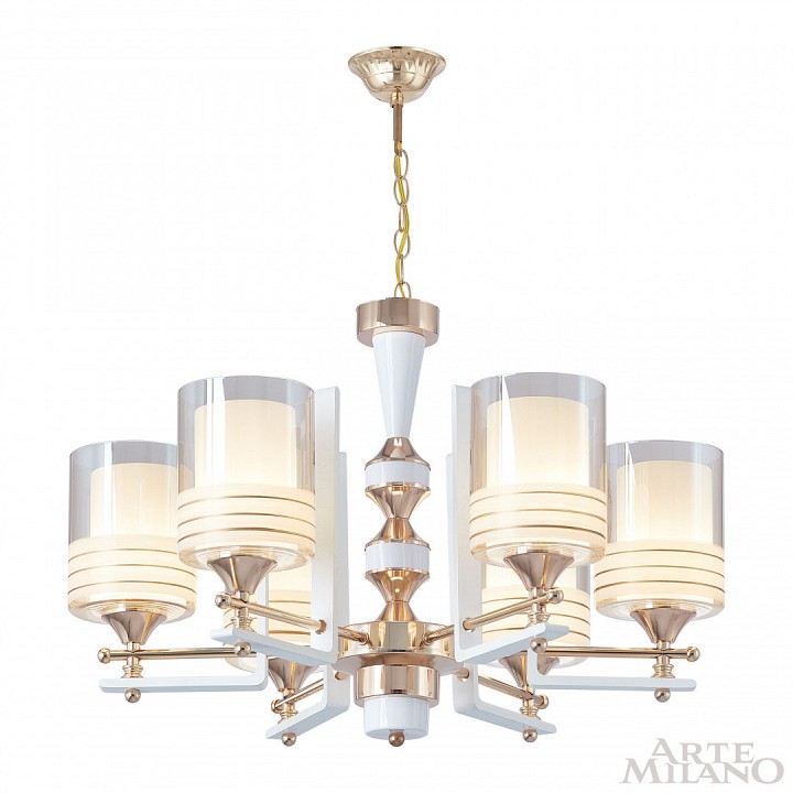 Подвесная люстра Arte Milano Florentia-6087 306087/6 Wh/Gd