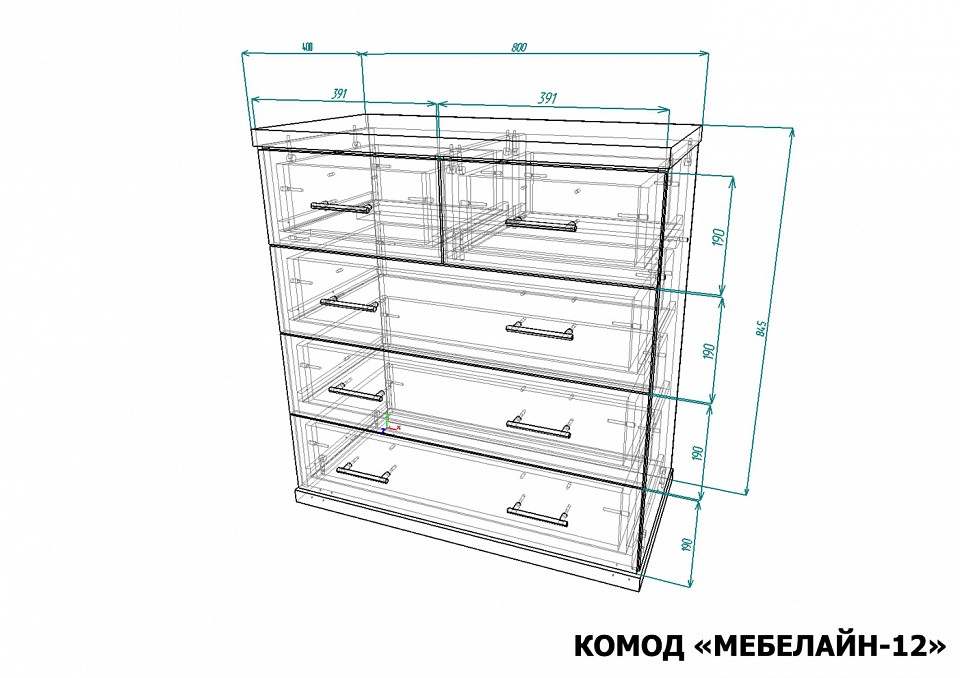 Комод Мебелайн-12