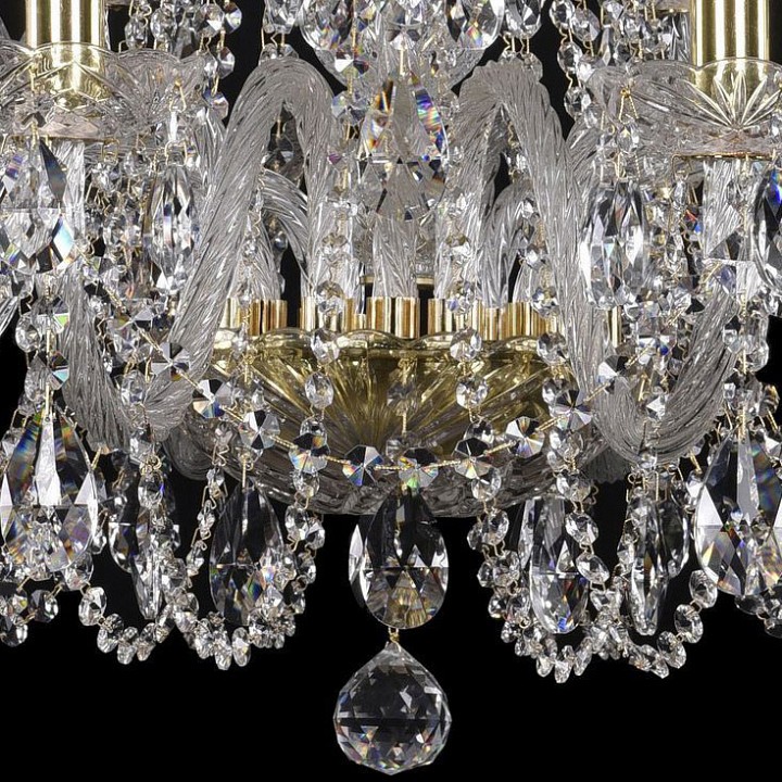 Подвесная люстра Bohemia Ivele Crystal 1402 1402/10+5/300/G