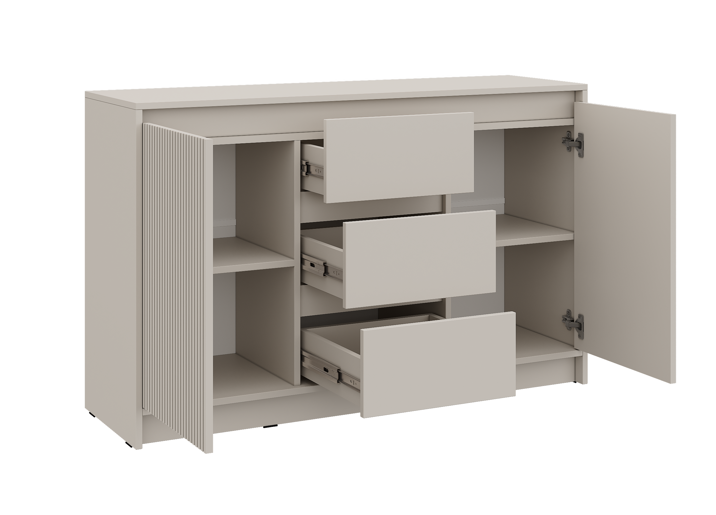 МИРЕН Комод КМ-003 (Корпус - Кашемир 5981 BS  Фасад МДФ - матовая Моно керамика)