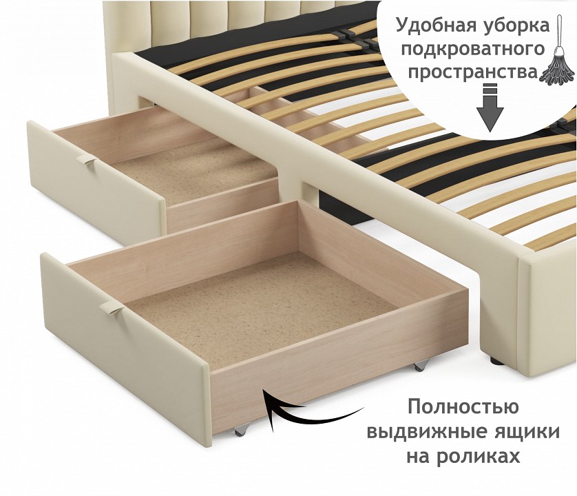Кровать полутораспальная Milena 2000x1200