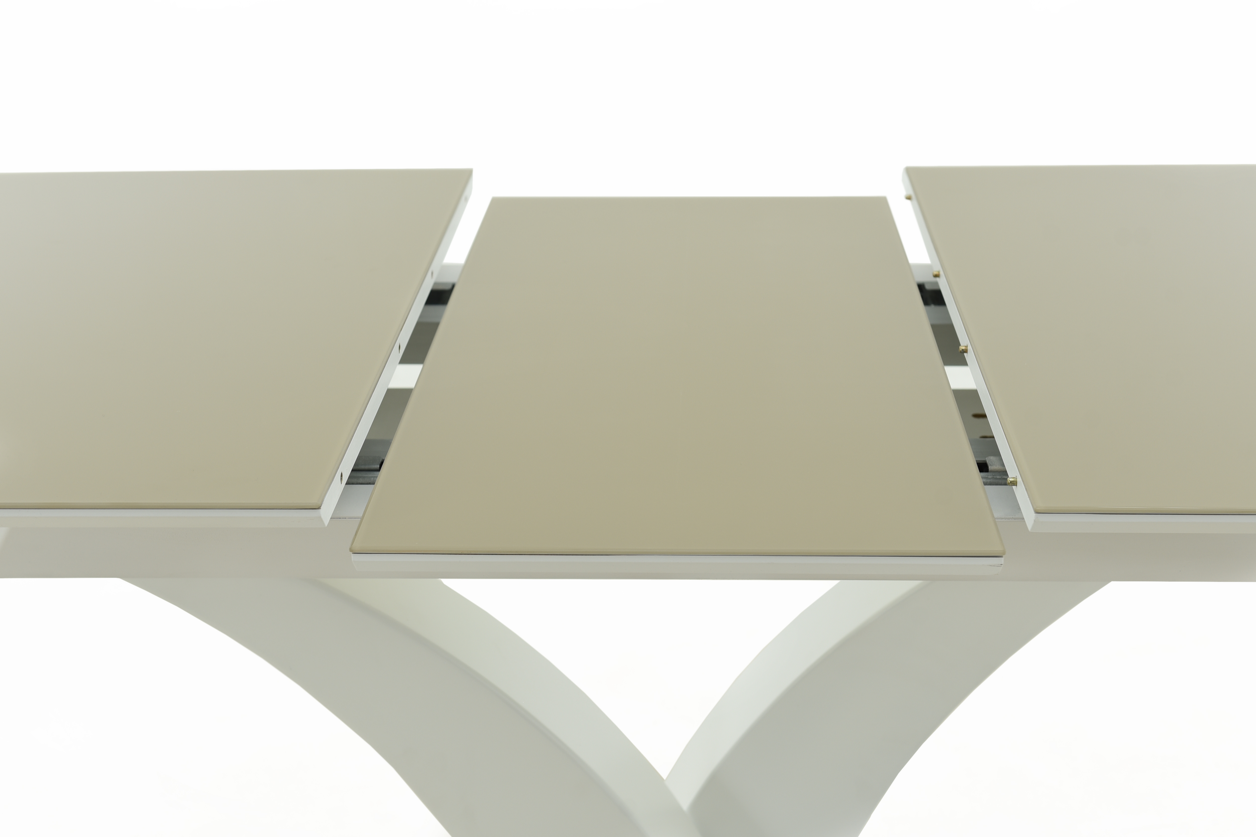 Стол Нотр Дам MODERNE стекло OPTIWHITE 1400(1800)*850, Капучино