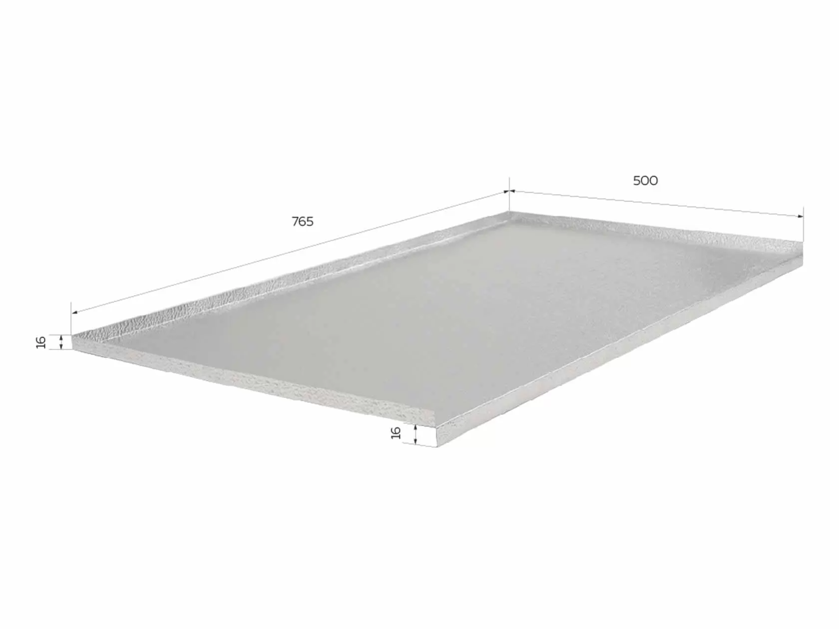 Алюминиевый поддон под мойку