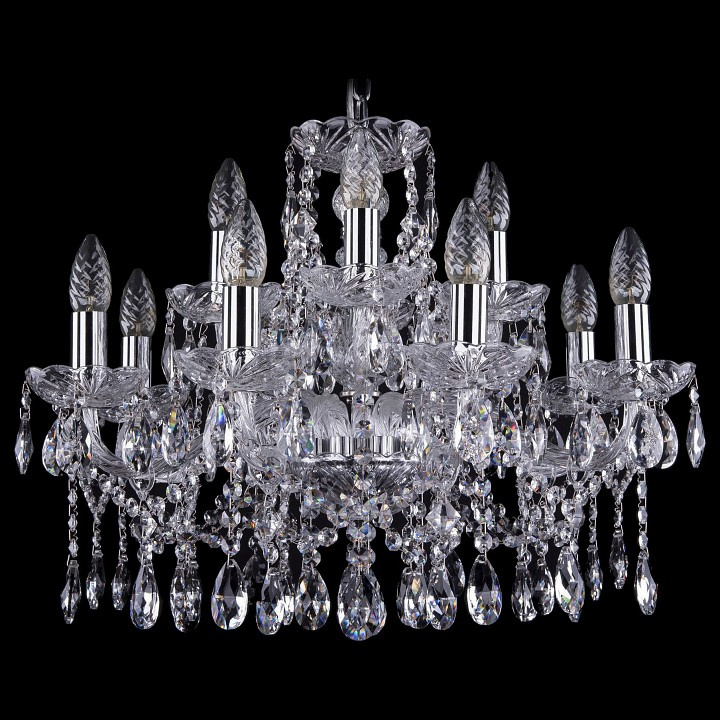 Подвесная люстра Bohemia Ivele Crystal 1413 1413/8+4/200/Ni