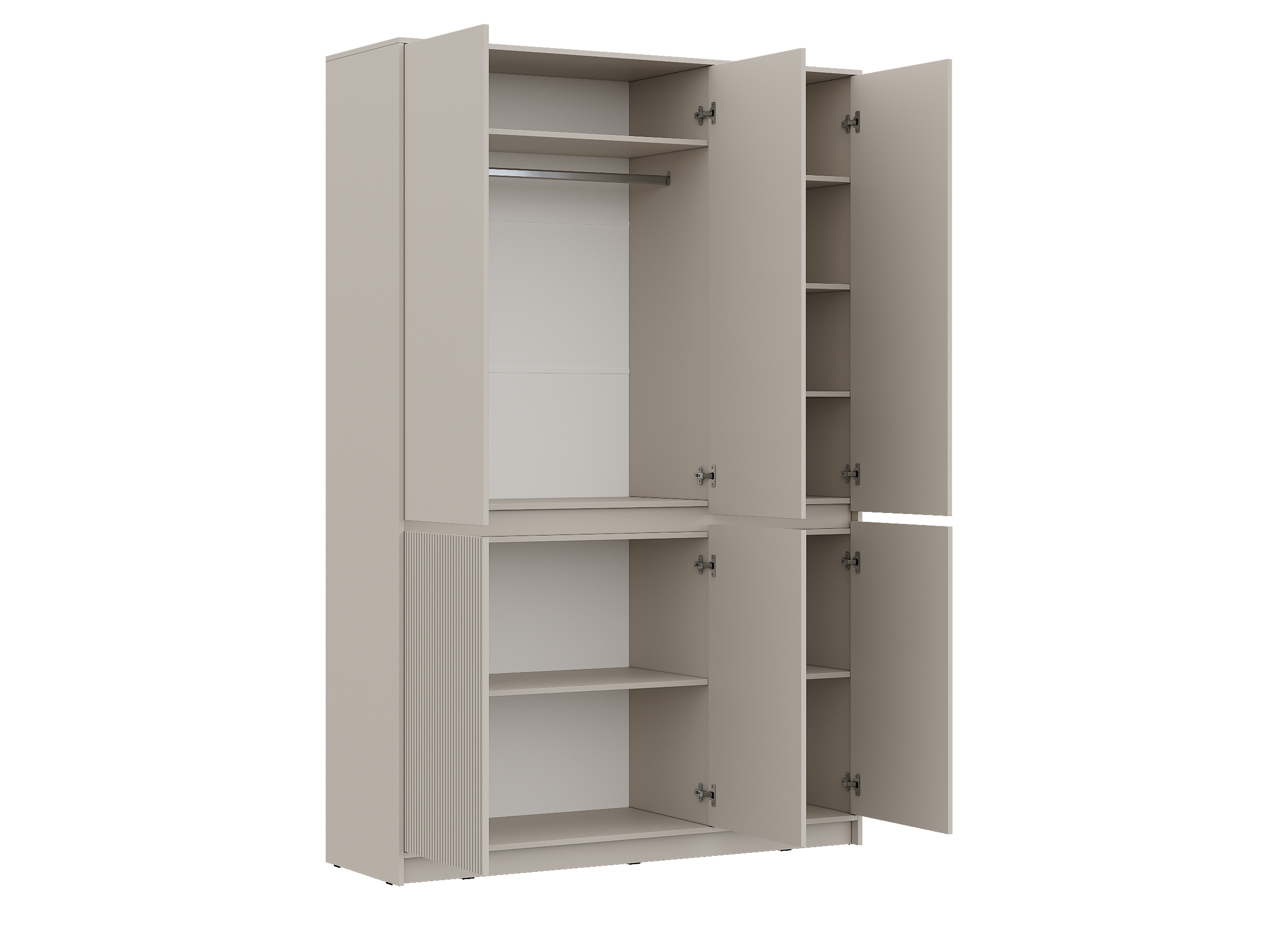 МИРЕН Шкаф ШК-003 (3 ств.) (Корпус - Кашемир 5981 BS  Фасад МДФ - матовая Моно керамика)