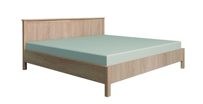 Кровать с ортопедическим основанием (металл) Sherlock 43 140х200, дуб сонома