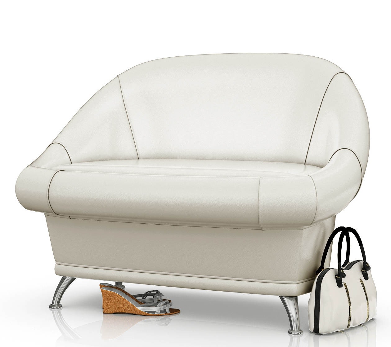 Диван 6-5154беж(БАШ) Орион, бежевая искусственная кожа (бежевый БАШ), ШхГхВ 110х70х80 см.