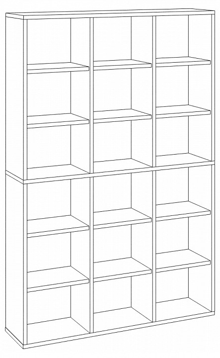 Шкаф книжный Домино СУ(ш3в2)+6ФГ