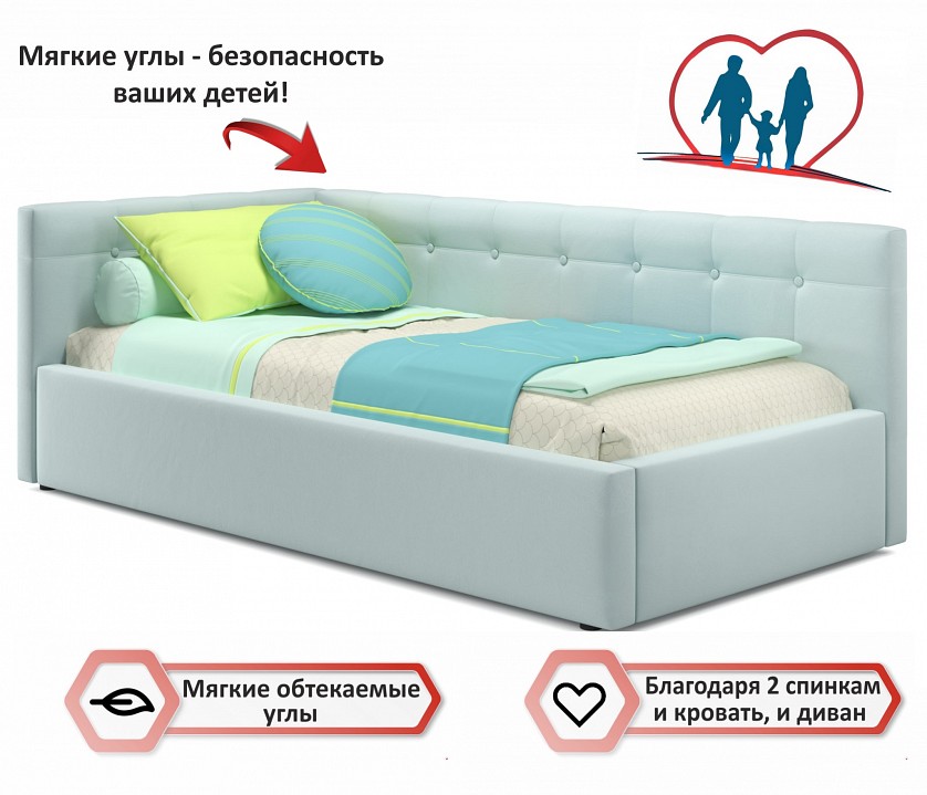 Кровать односпальная Bonna с матрасом ГОСТ 2000x900