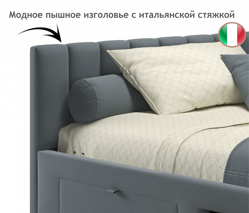 Кровать полутораспальная Milena 2000x1200