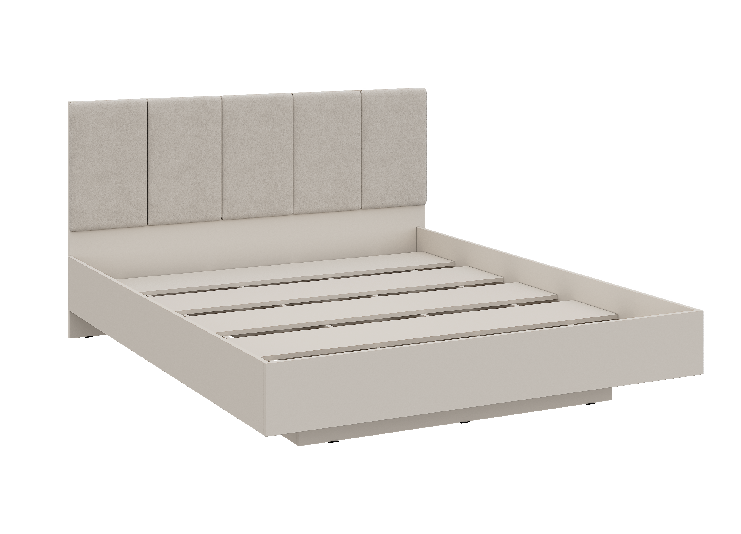 МИРЕН Кровать КР-001 (сп.место 1.6х2.0м) (Velutto Soft 190 Корпус - Кашемир 5981 BS)