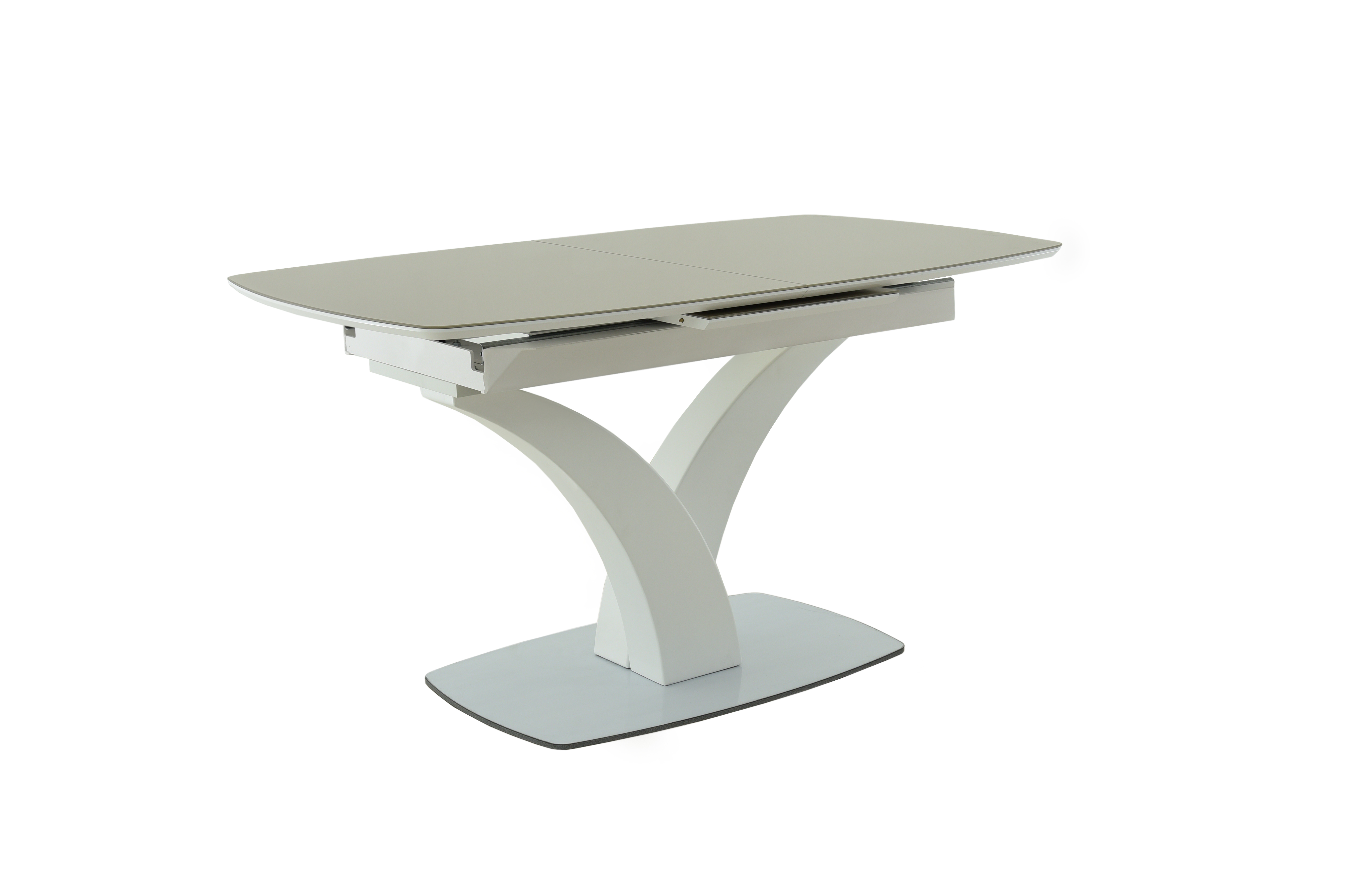 Стол Нотр Дам MODERNE стекло OPTIWHITE 1400(1800)*850, Капучино